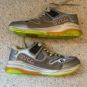 GUCCI Ultrapace Silver Metallic Sneaker EU 38 / W Sz 8